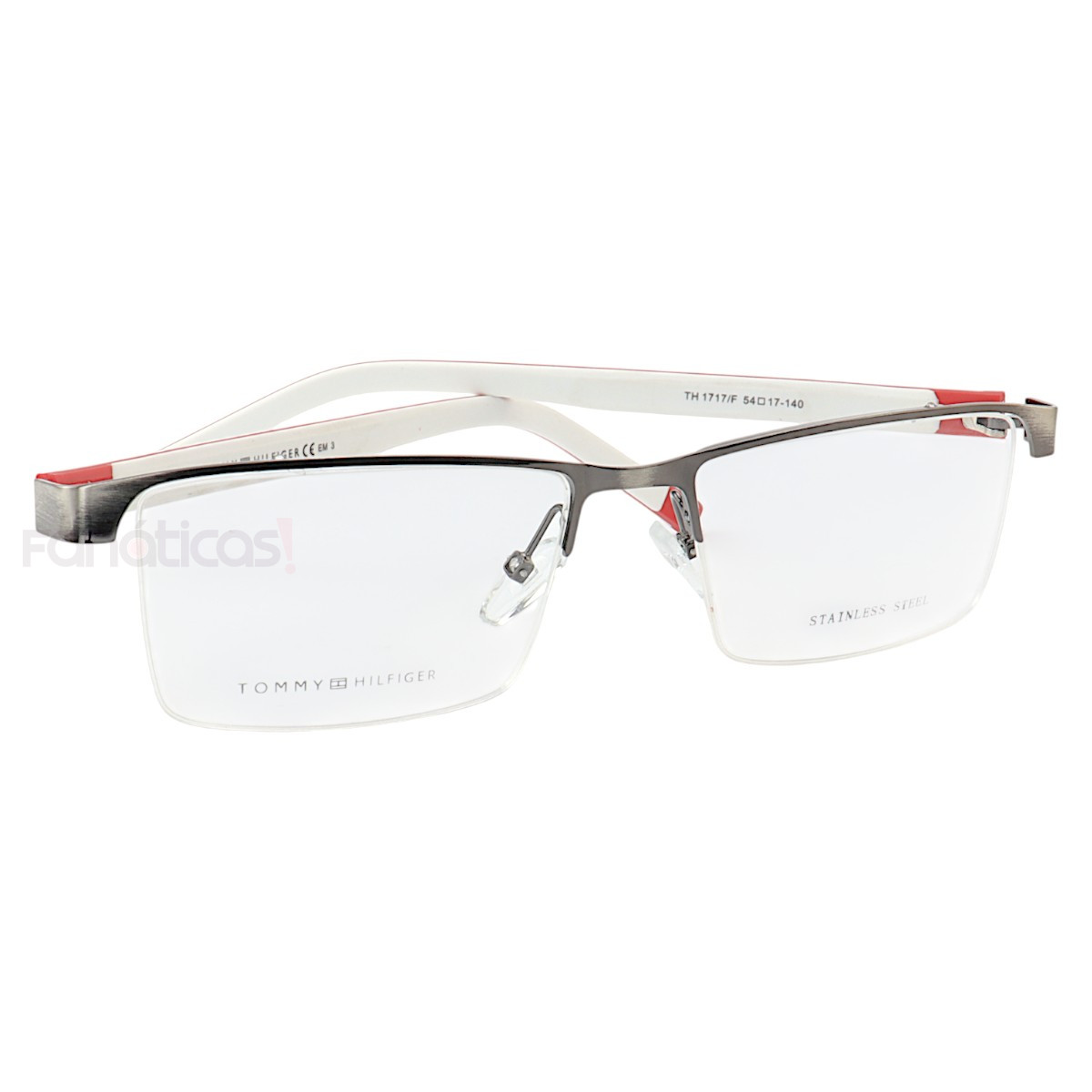 Armação de Óculos Retangular Nylon TH1717 Grafite e Branco
