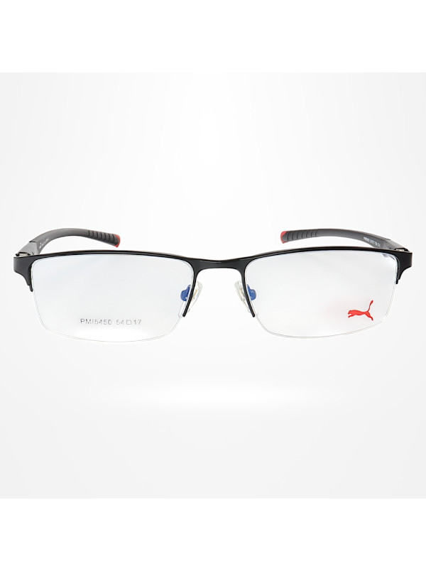 Armação de Óculos Retangular PM5450 Preto e Vermelho