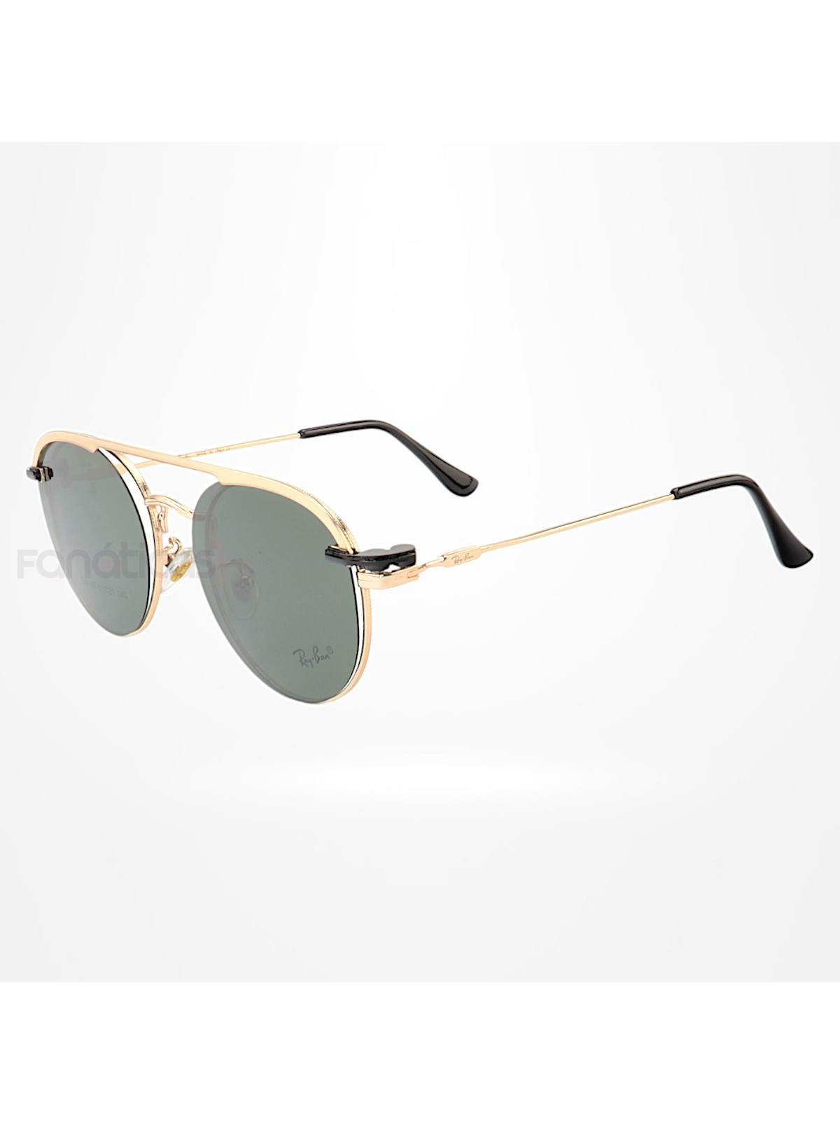 Armação de Óculos Clipon Round RB6168 Dourado e Lente Verde