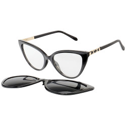 Armação de Óculos Clipon Gatinho R6125 Preto