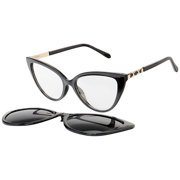 Armação de Óculos Clipon Gatinho R6125 Preto