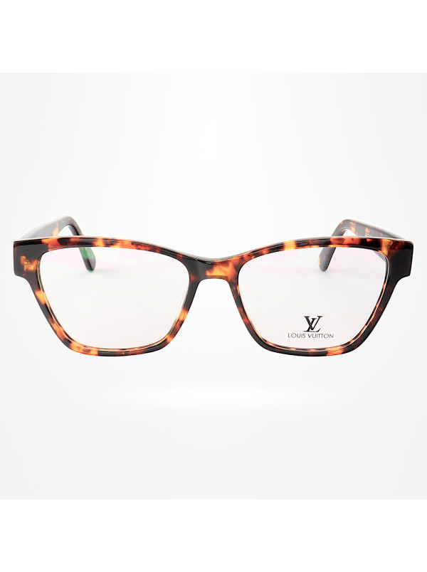Armação de Óculos Quadrada LV1217 Marrom Tartaruga