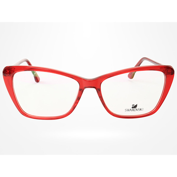Armação de Óculos Gatinho SK5173 Vermelho Translúcido