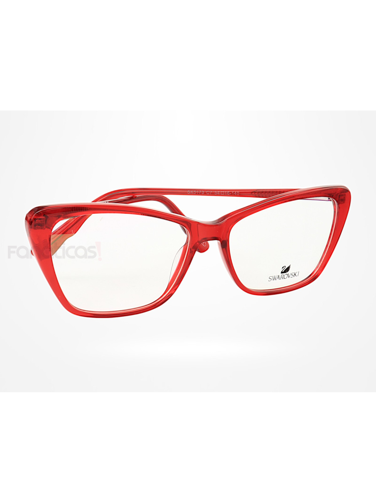 Armação de Óculos Gatinho SK5173 Vermelho Translúcido
