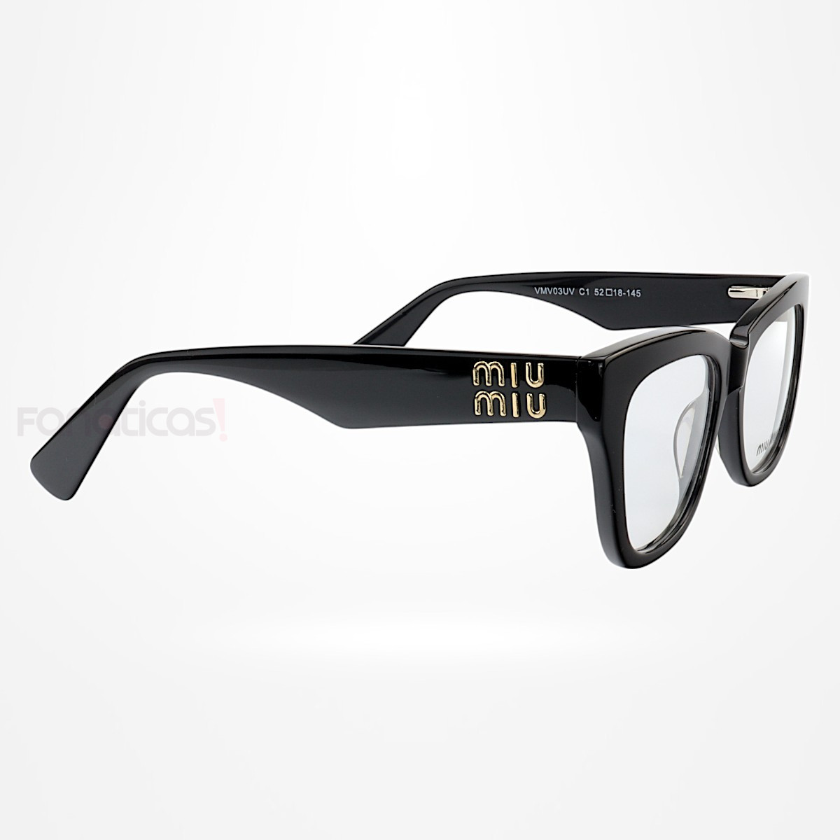 Armação de Óculos Gatinho VMV03UV Preto