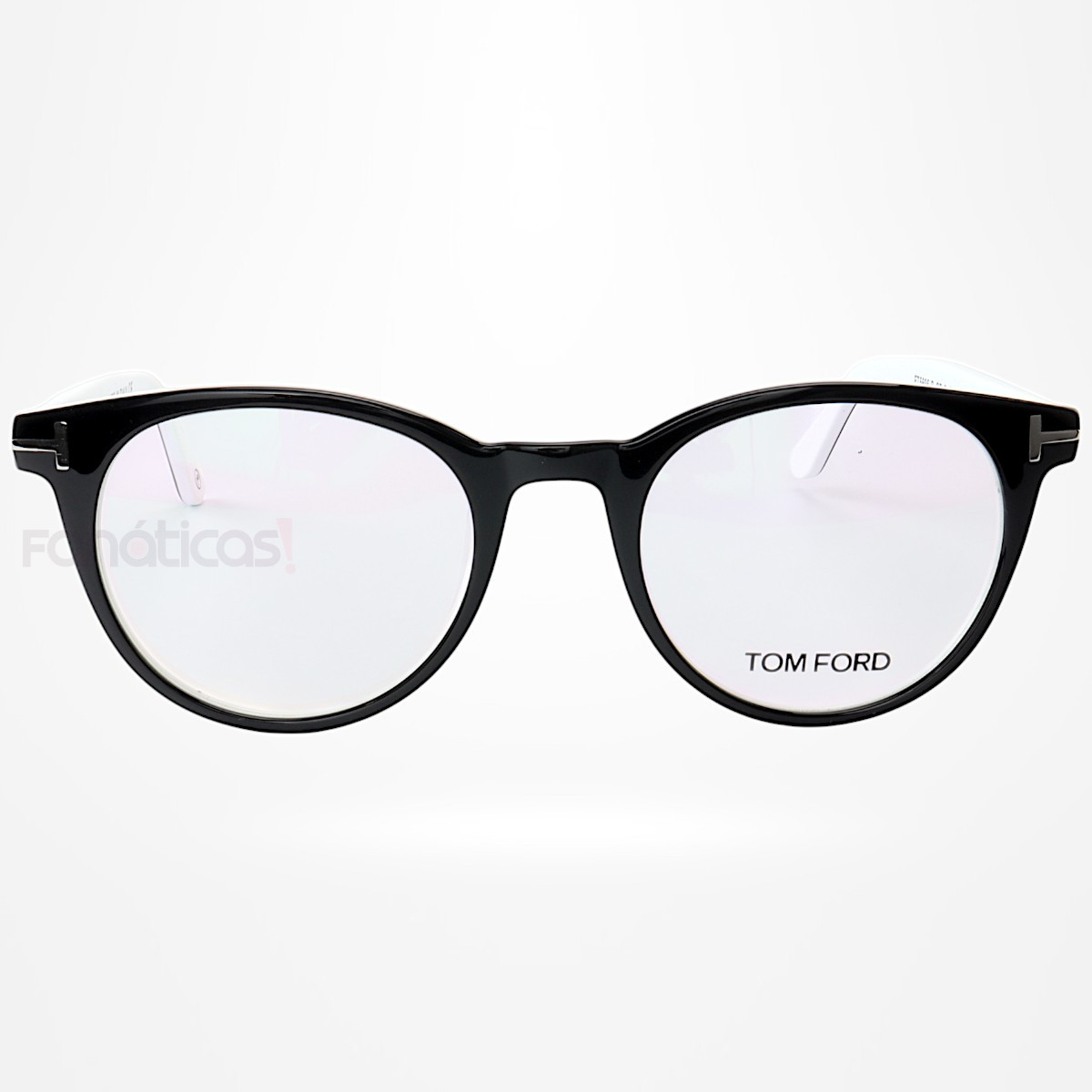 Armação de Óculos Redondo TF5695 Preto e Branco