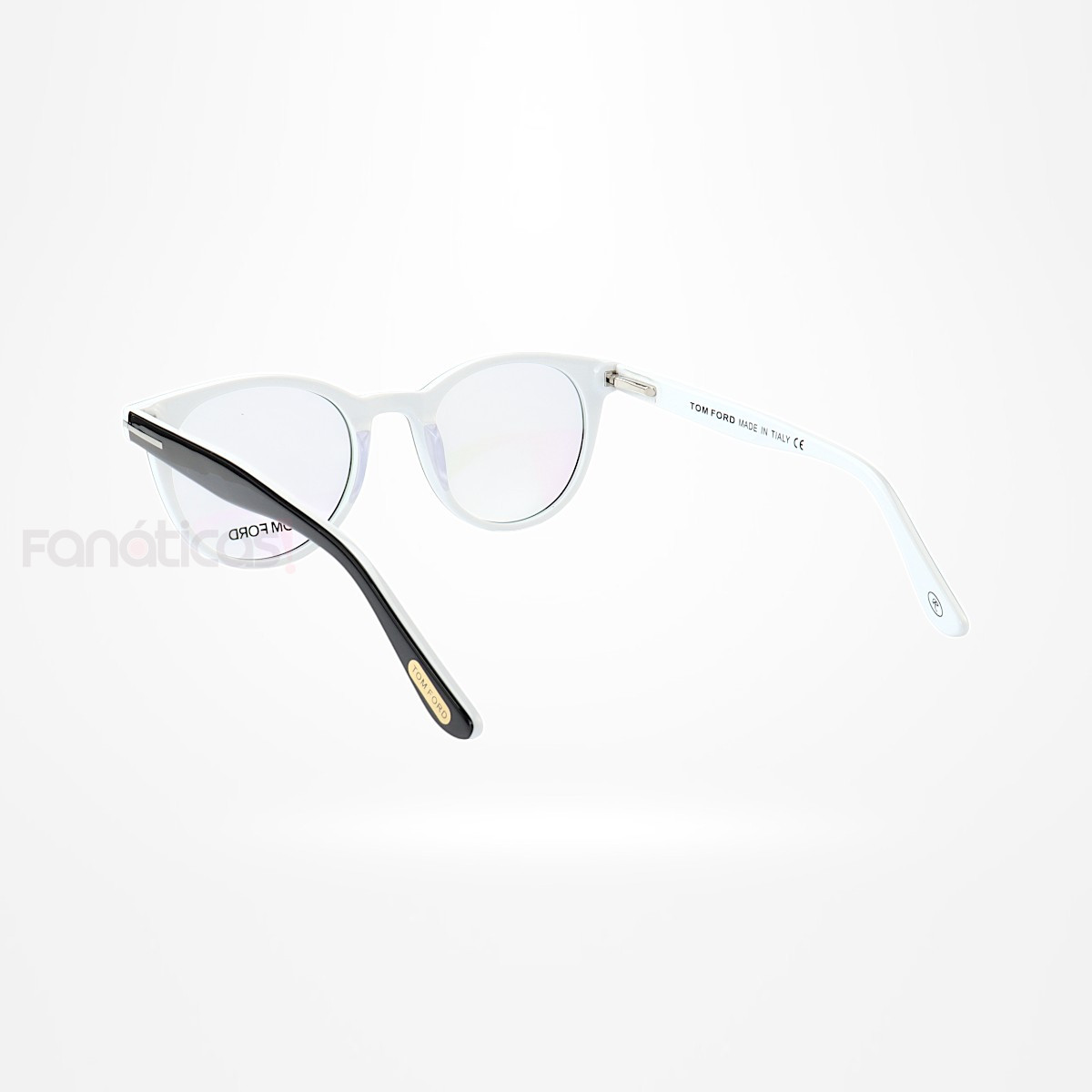 Armação de Óculos Redondo TF5695 Preto e Branco