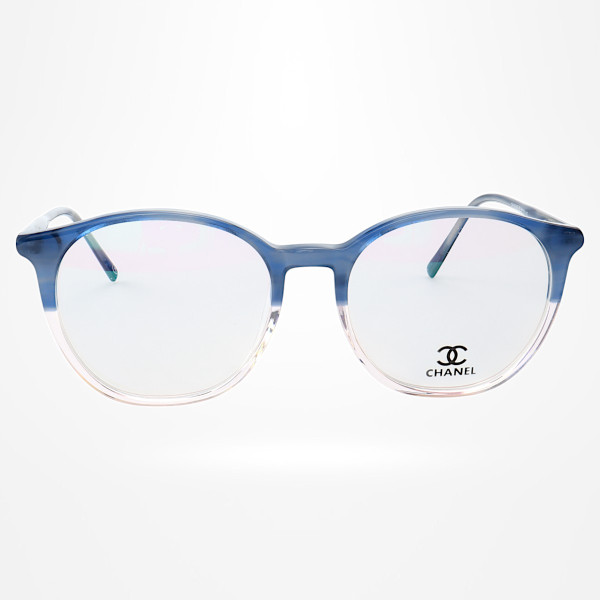 Armação de Óculos Redonda CH58663 Azul Translúcido Degrade
