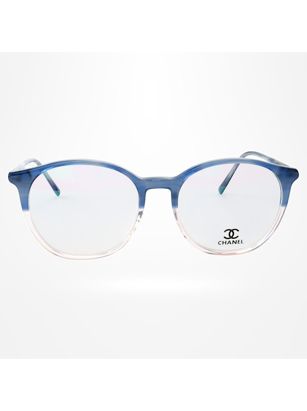 Armação de Óculos Redonda CH58663 Azul Translúcido Degrade