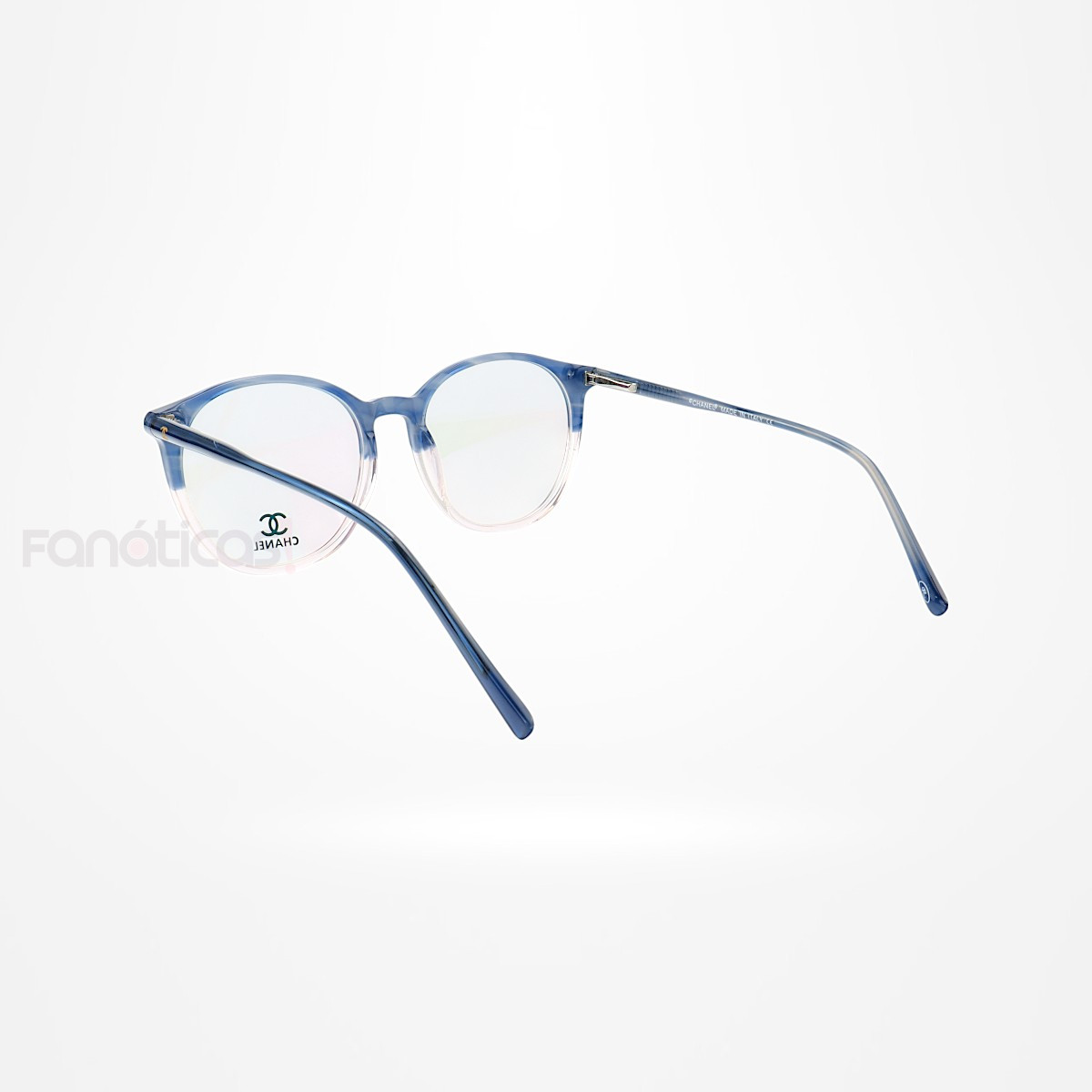 Armação de Óculos Redonda CH58663 Azul Translúcido Degrade