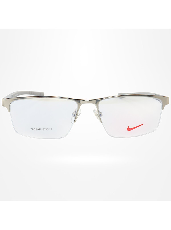 Armação de Óculos Retangular 7805AF Prata