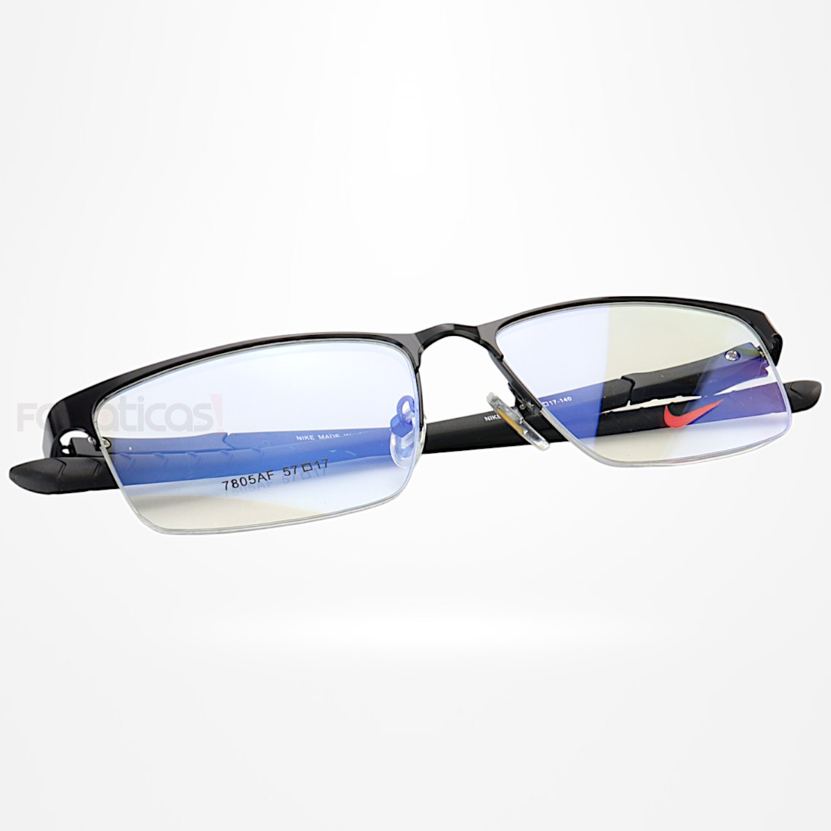 Armação de Óculos Retangular 7805AF Preto