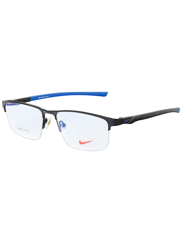 Armação de Óculos Retangular 7805AF Preto e Azul