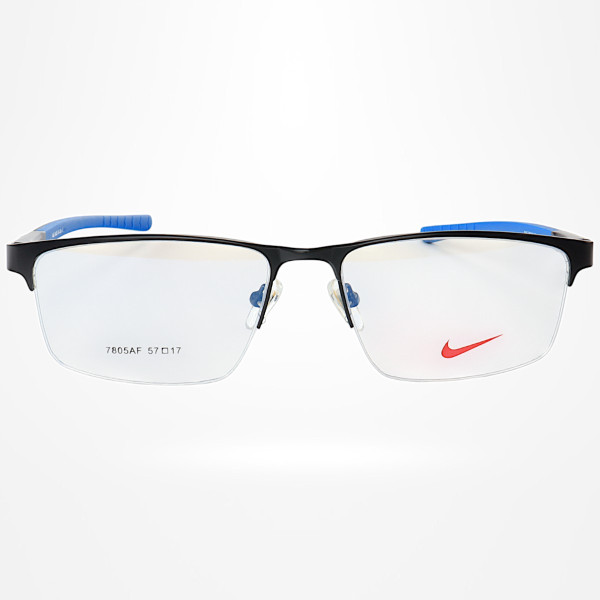 Armação de Óculos Retangular 7805AF Preto e Azul