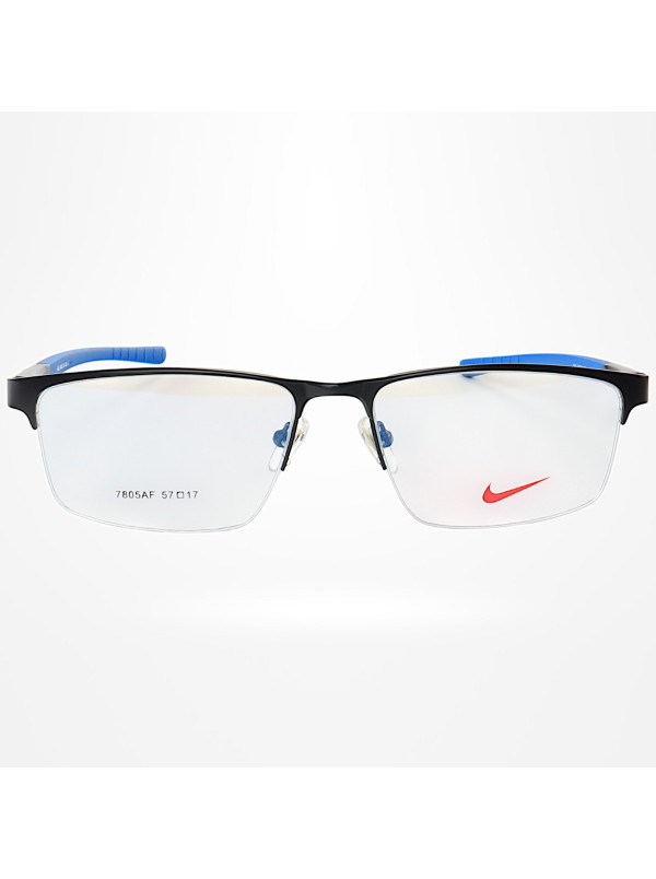 Armação de Óculos Retangular 7805AF Preto e Azul