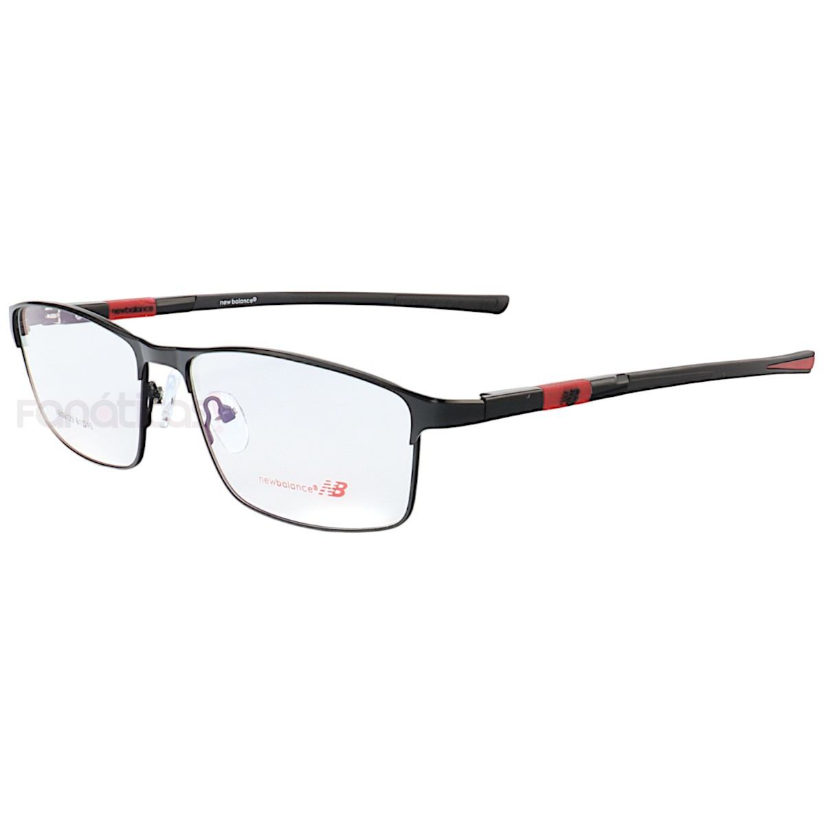 Armação de Óculos Retangular NB06129 Preto e Vermelho