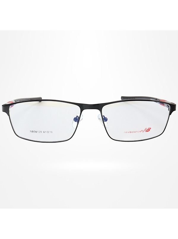 Armação de Óculos Retangular NB06129 Preto e Vermelho