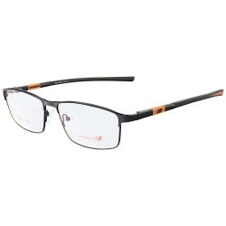 Armação de Óculos Retangular NB06129 Preto e Laranja