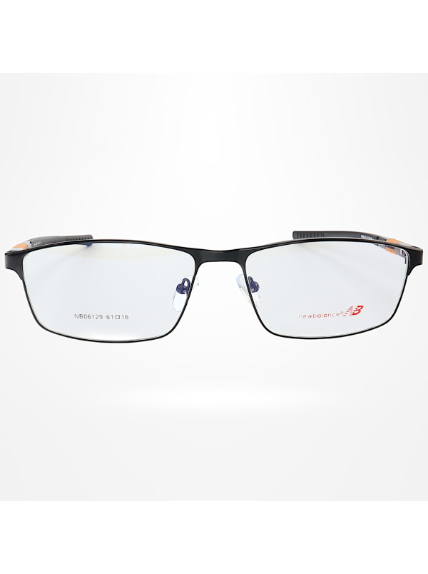 Armação de Óculos Retangular NB06129 Preto e Laranja