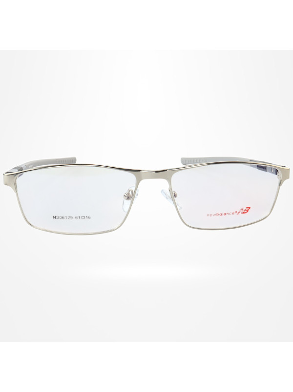 Armação de Óculos Retangular NB06129 Prata