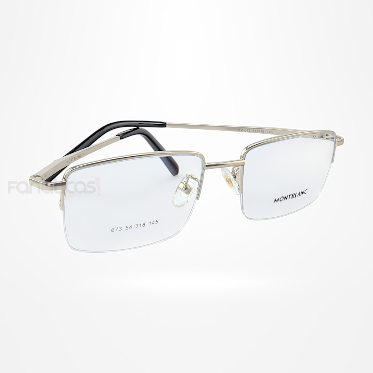 Armação de Óculos Retangular XZ673 Prata