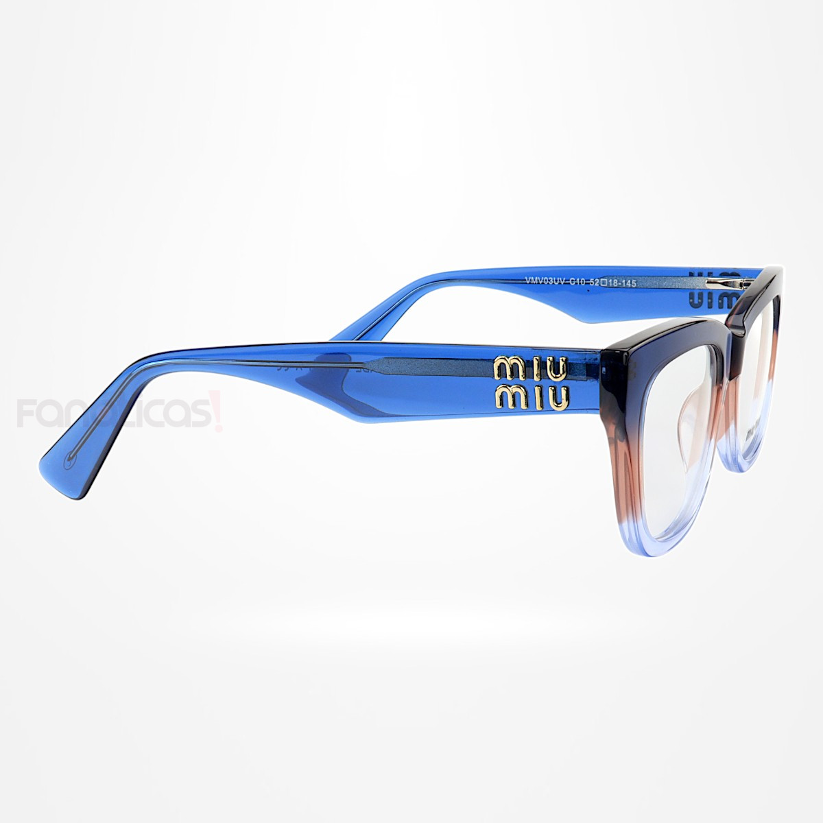 Armação de Óculos Gatinho VMV03UV Azul Degrade
