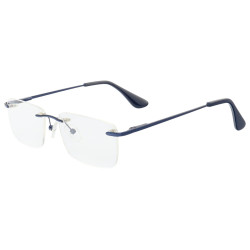 Armação de Óculos Retangular Balgriff Parafusada MT6882 Azul