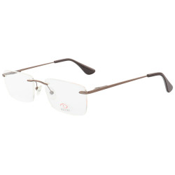 Armação de Óculos Flutuante Sem Aro Leve De Titanium Marrom