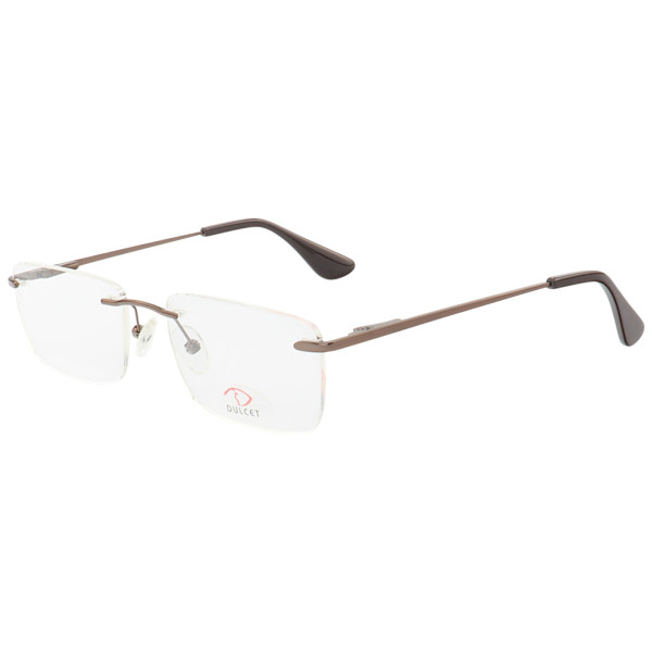 Armação de Óculos Flutuante Sem Aro Leve De Titanium Marrom