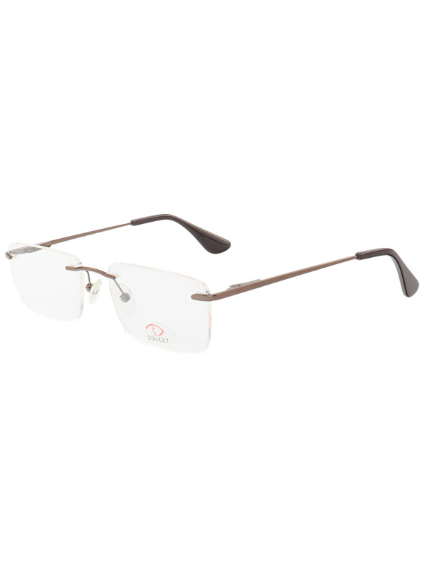 Armação de Óculos Flutuante Sem Aro Leve De Titanium Marrom