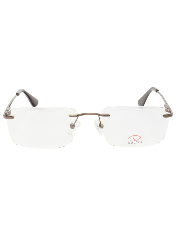 Armação de Óculos Flutuante Sem Aro Leve De Titanium Marrom