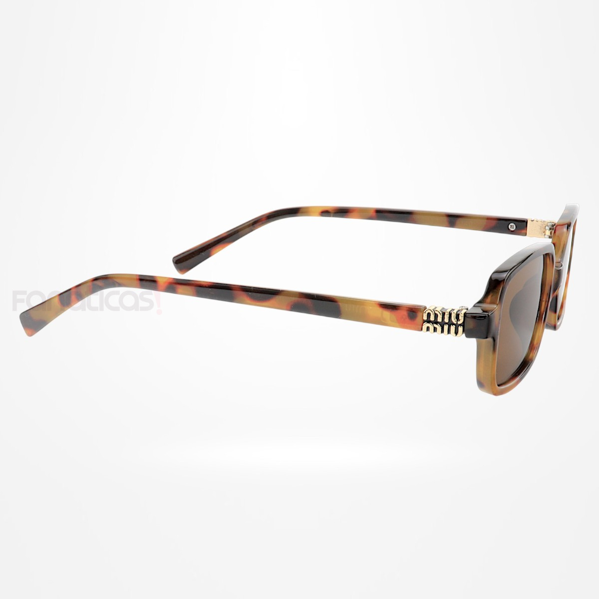 Óculos de Sol Retangular MM 8904 Tartaruga e Lente Marrom