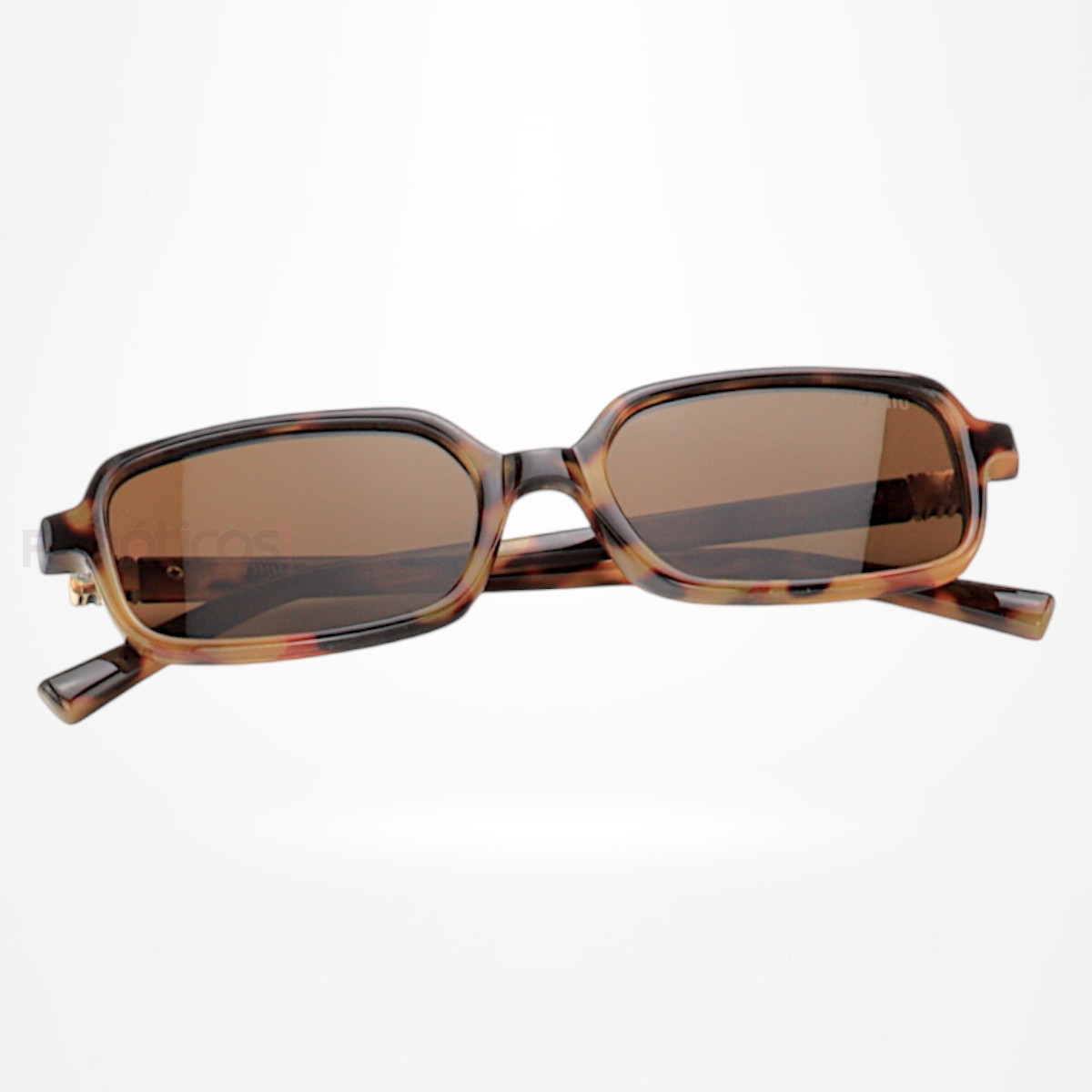 Óculos de Sol Retangular MM 8904 Tartaruga e Lente Marrom