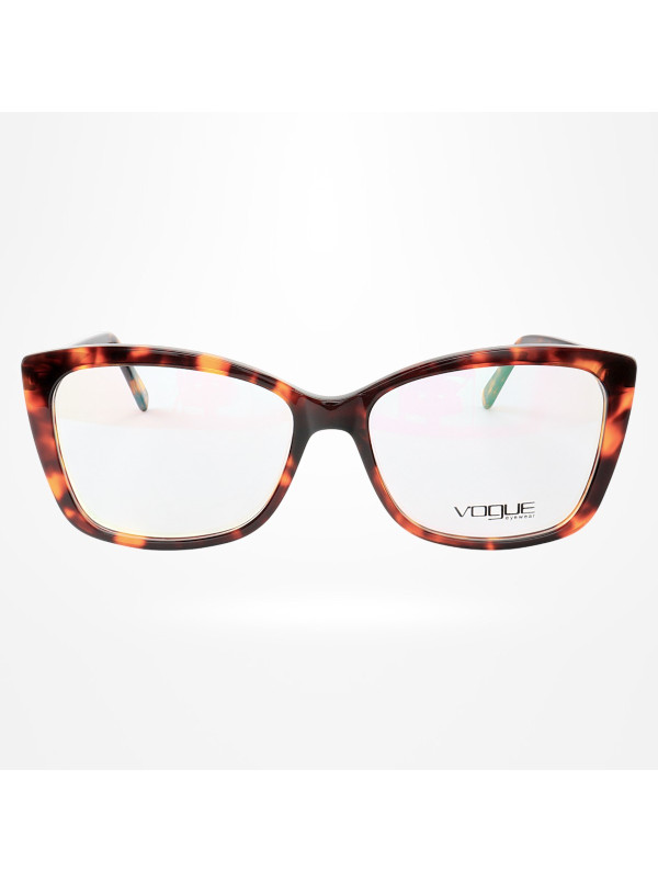Armação de Óculos Quadrada VO5192 Marrom Tartaruga