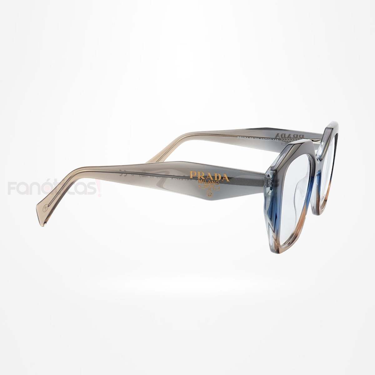 Armação de Óculos Quadrado PD58 Cinza Escuro Degrade