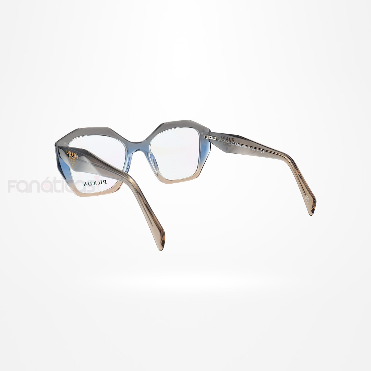 Armação de Óculos Quadrado PD58 Cinza Escuro Degrade