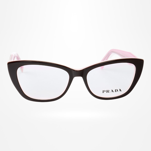 Armação de Óculos Gatinho PD102 Preto e Rosa