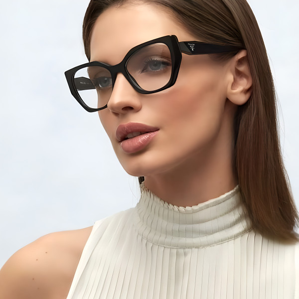 Armação de Óculos Quadrado PD18W Preto