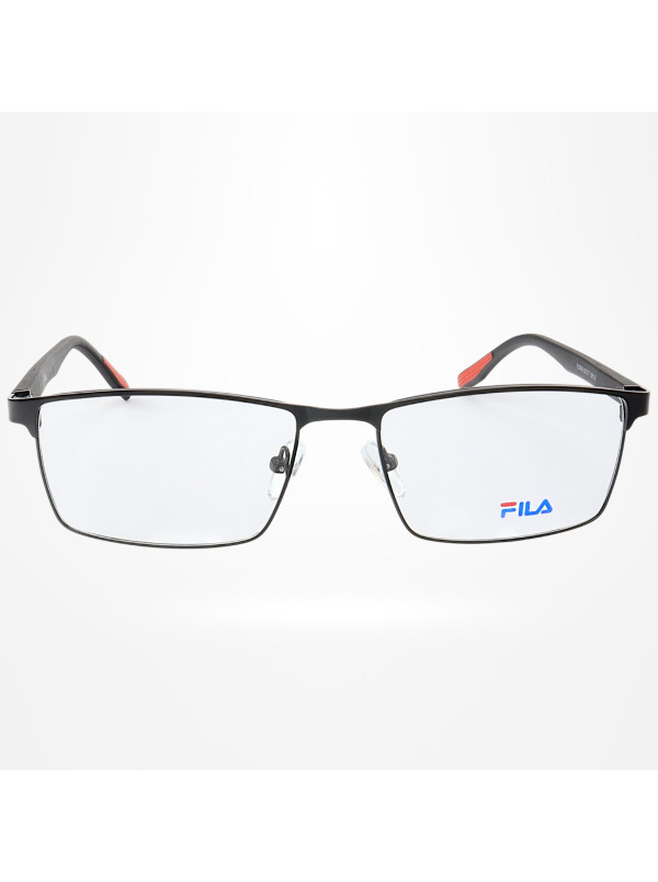 Armação de Óculos Retangular FL9943 Preta e Vermelho