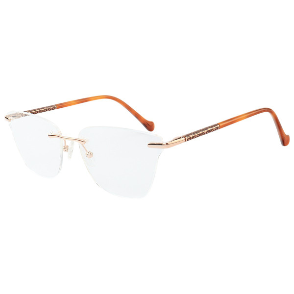 Armação de Óculos Gatinho Balgriff YY3003 Dourado