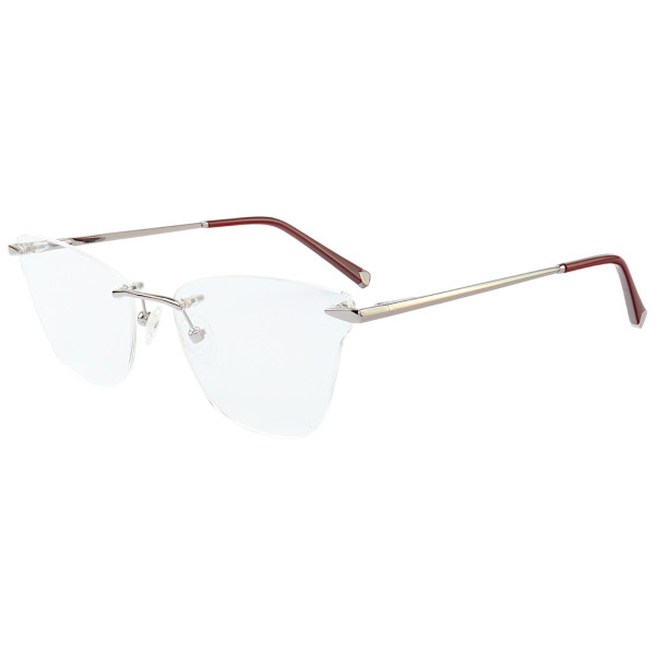 Armação de Óculos Gatinho Balgriff YY3003 Prata