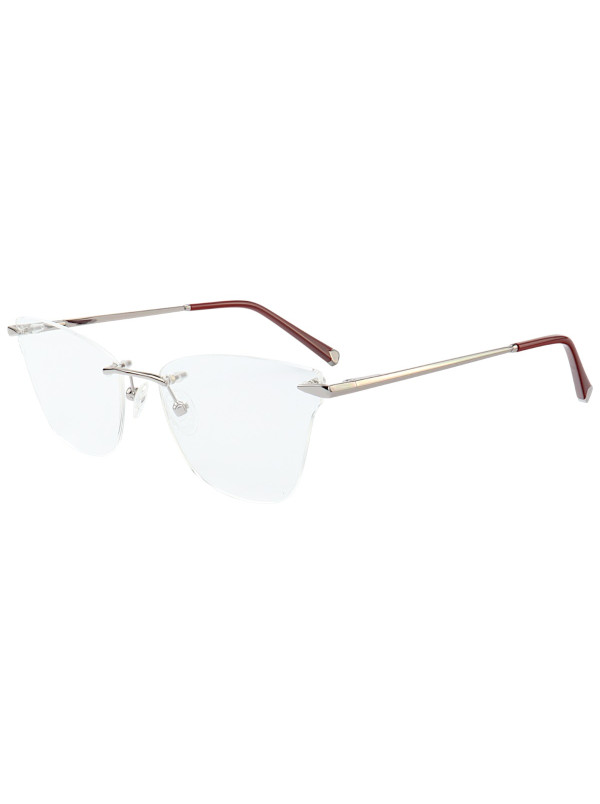 Armação de Óculos Gatinho Balgriff YY3003 Prata