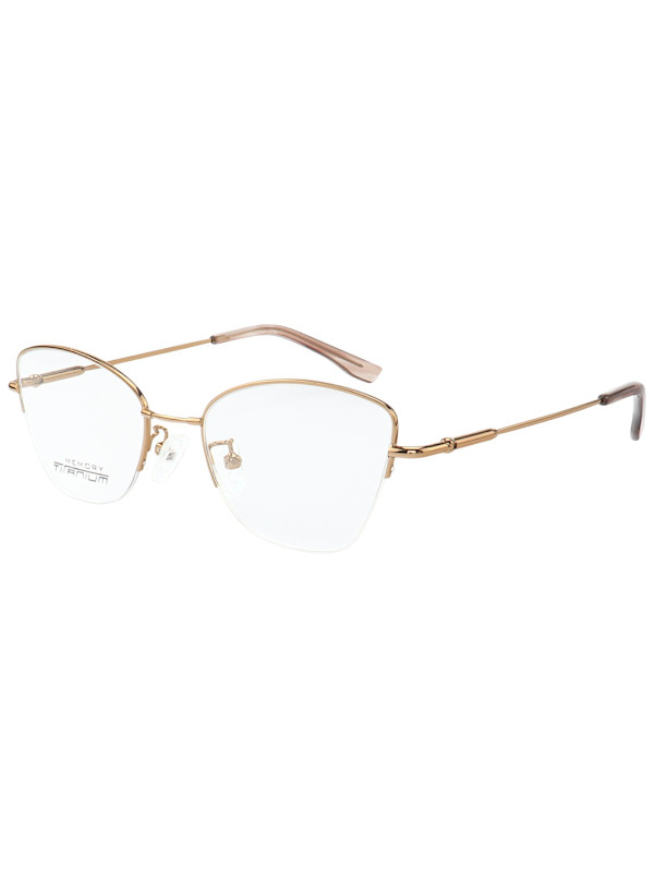 Armação de Óculos Gatinho Memory Titanium MT6932 Bronze