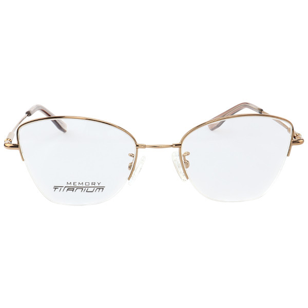 Armação de Óculos Gatinho Memory Titanium MT6932 Bronze