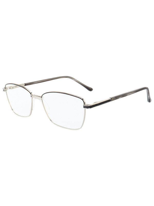 Armação de Óculos Retangular MT6923 Preto e Prata