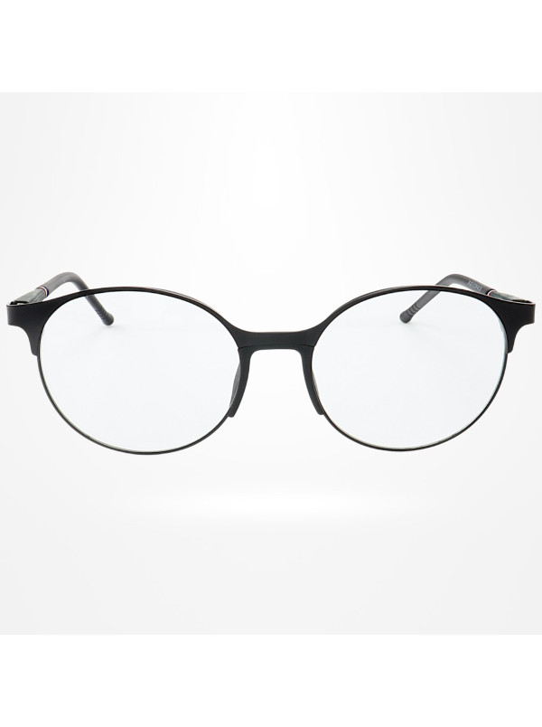 Armação de Óculos Redonda ZR233 Preto e Verde