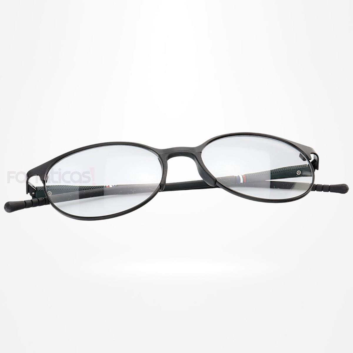 Armação de Óculos Redonda ZR233 Preto e Verde