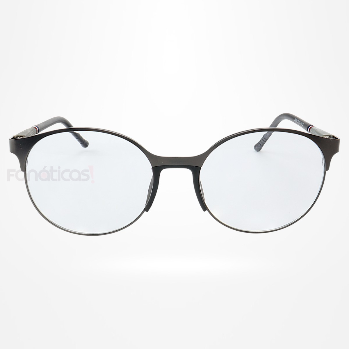 Armação de Óculos Redonda ZR233 Preto e Cinza