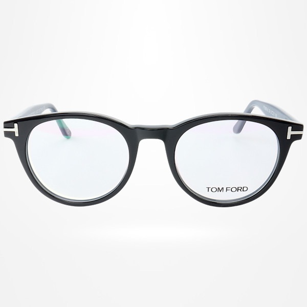Armação de Óculos Redondo TF5695 Preto e Cinza
