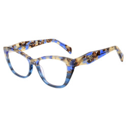 Armação de Óculos Gatinho PD102 Azul Tartaruga